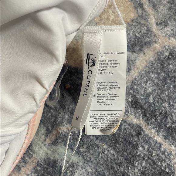 Cupshe Cream Bikini Bottom with Teal & Orange Tropical Print - Picture 4 of 7